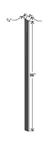 Fluted Tall Filler - 3"W x 96"H x 3/4"D