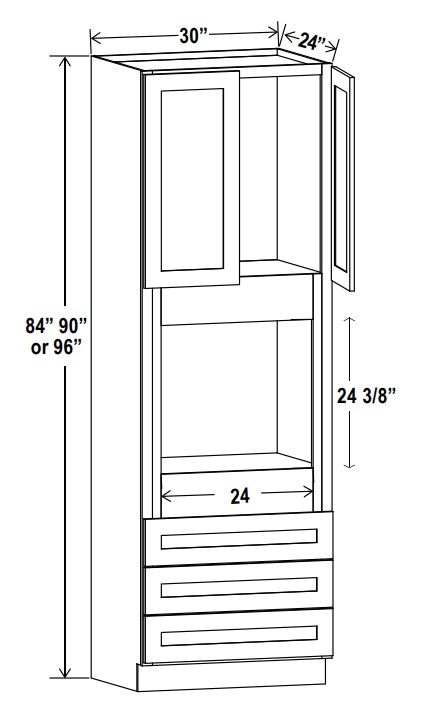 Oven Pantry - 30"W X 90"H X 24"D