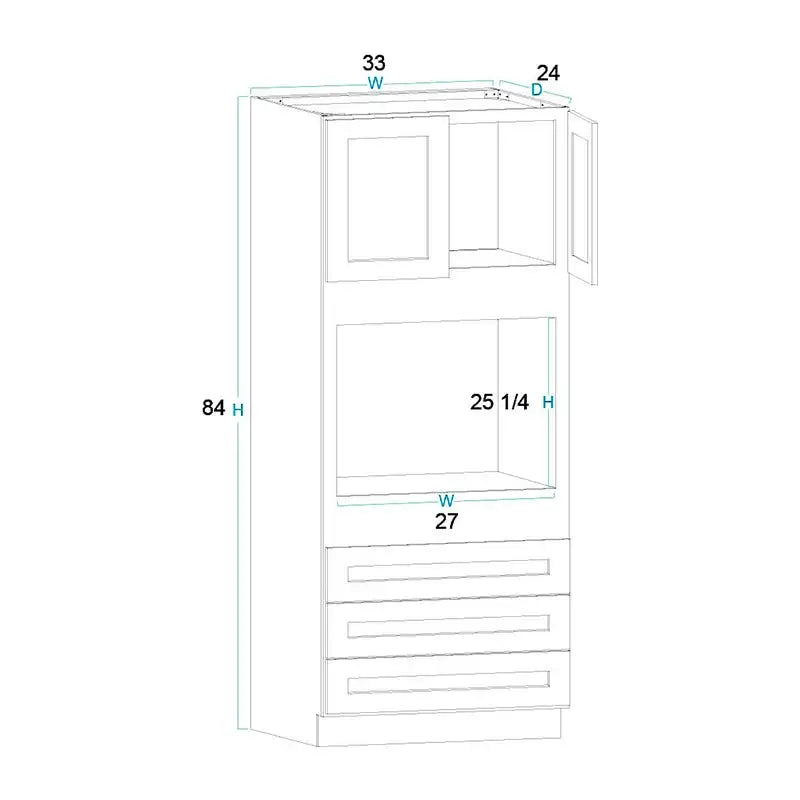 Oven Cabinet (33"W x 84"H x 24"D)