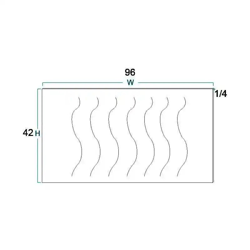 Plywood panel - 96"W X 42"H X 1/4"D