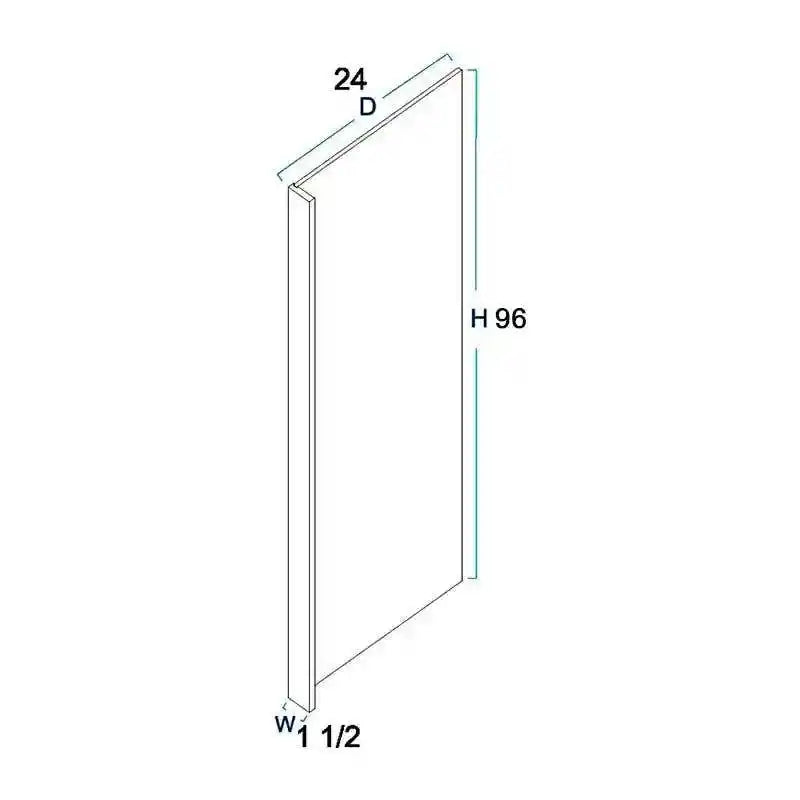 Refrigerator End Panel - 1.5"W X 96"H X 24"D
