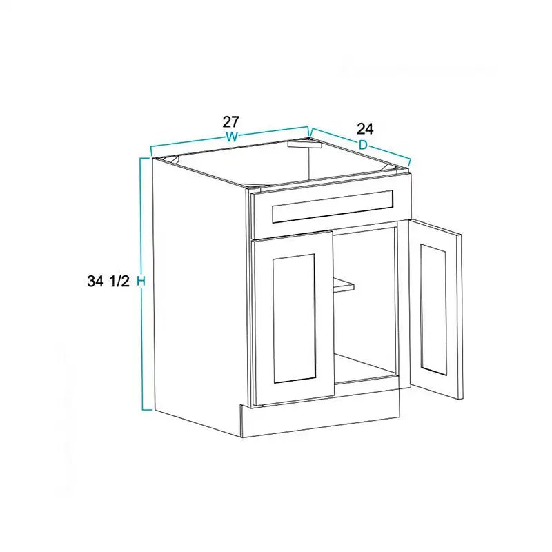 Sink Base Cabinet 27"W