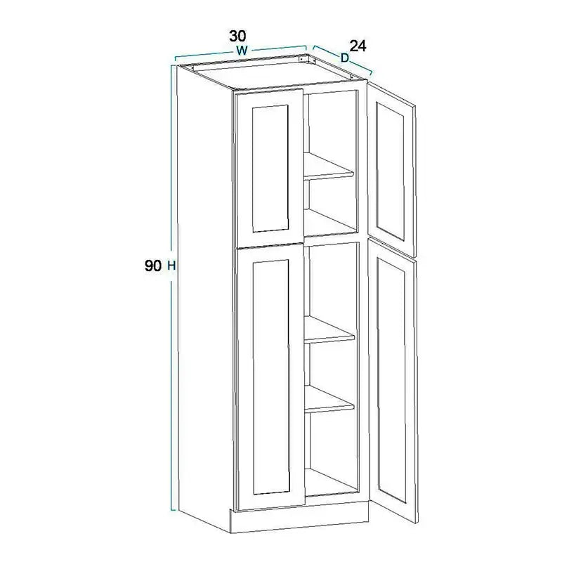 Utility Cabinet (30"W x 90"H x 24"D)