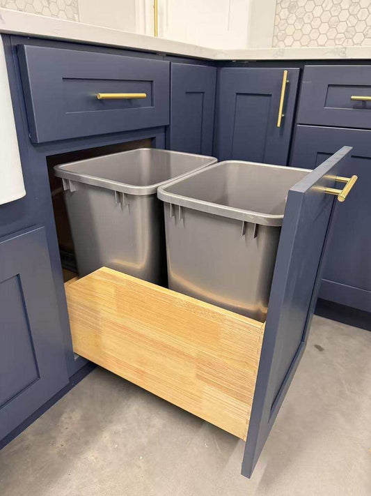 Base Waste Basket Cabinet - 18"W X 34-1/2"H X 24"D