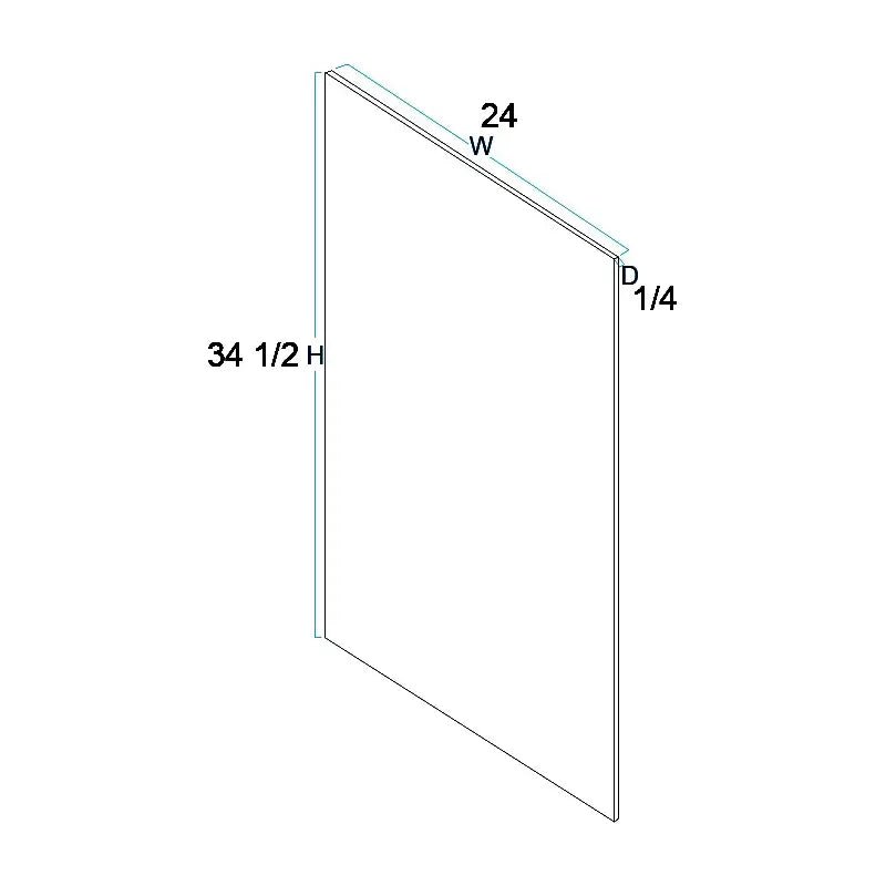 Base Skin Panel - 24"W X 34 1/2"H X 1/4"D