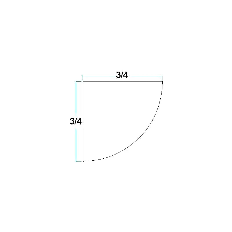 Quarter Round Moulding - 3/4"W X 96"H X 3/4"D