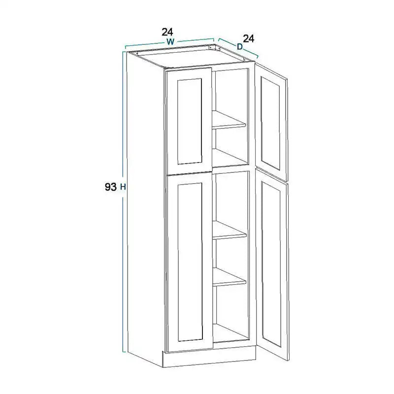 Utility Cabinet (24"W x 93"H x 24"D)