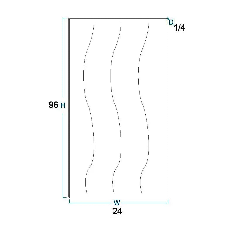 Plywood Panel - 24"W X 96"H X 1/4"D