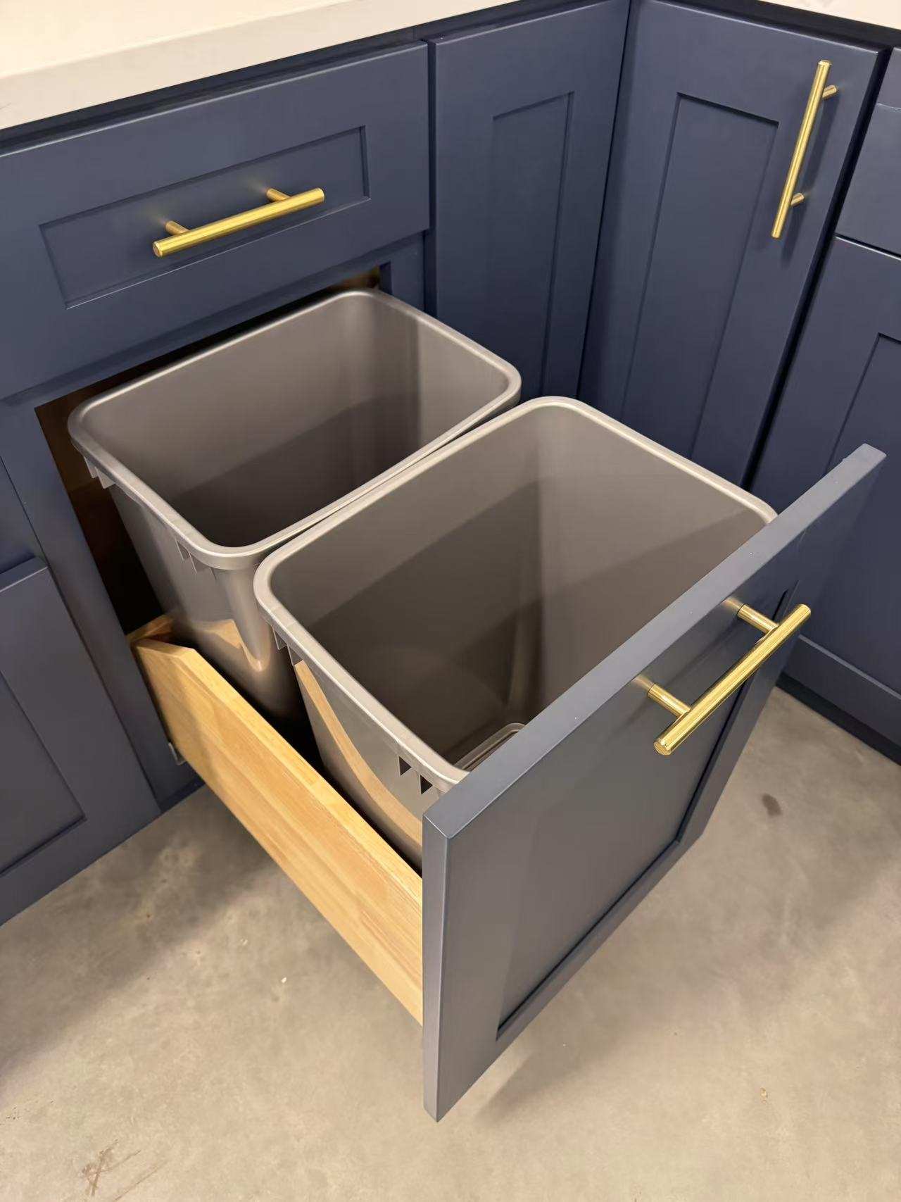 Base Waste Basket Cabinet - 18"W X 34-1/2"H X 24"D