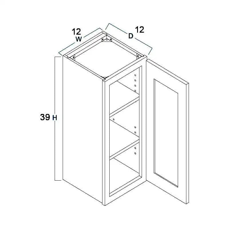 Wall Cabinet 12"W x 39"H x 12"D